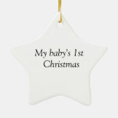 Ornement Étoile En Céramique Première fée de Noël de Babys (Dos)