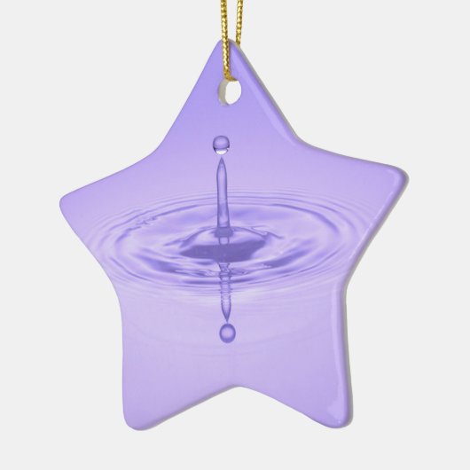 Ornement Étoile En Céramique Purple Water Drop Reflection Limitless Ocean Love (Gauche)