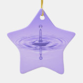 Ornement Étoile En Céramique Purple Water Drop Reflection Limitless Ocean Love (Dos)