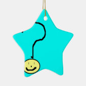 Ornement Étoile En Céramique question mark emoji, art numérique des enfants :) (Droite)