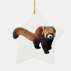 Ornement Étoile En Céramique "Red Panda"の 優 製