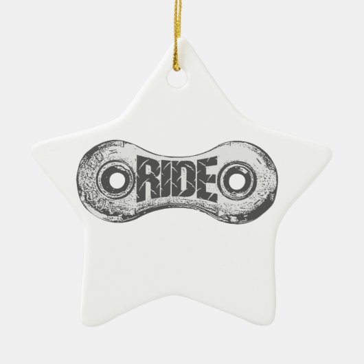 Ornement Étoile En Céramique Ride (Devant)