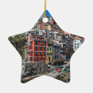 Ornement Étoile En Céramique Riomaggiore Cinque Terre Ligurie Italie