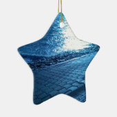 Ornement Étoile En Céramique Rive mer, Sérénité Bleue Nature Photo (Droite)