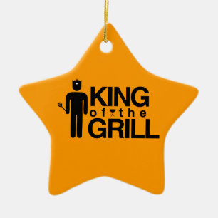 Ornement Étoile En Céramique Roi du Grill
