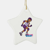 Ornement Étoile En Céramique Roller Derby (Droite)