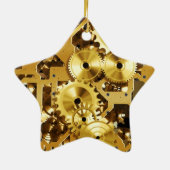 Ornement Étoile En Céramique Rouages une étoile (Dos)