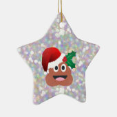 Ornement Étoile En Céramique santa claus emoji (Droite)