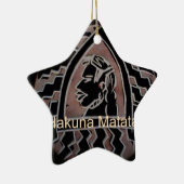 Ornement Étoile En Céramique Saveur Hakuna Matata Bongo. (Droite)