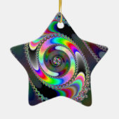Ornement Étoile En Céramique scie à chaîne - fractale (Dos)