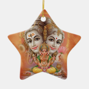 Ornement Étoile En Céramique Seigneur Shiva
