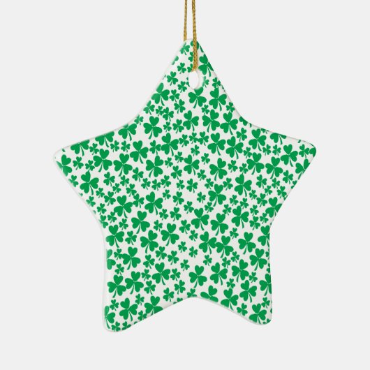 Ornement Étoile En Céramique Shamrocks multiples (Droite)