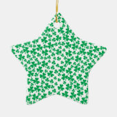Ornement Étoile En Céramique Shamrocks multiples (Devant)