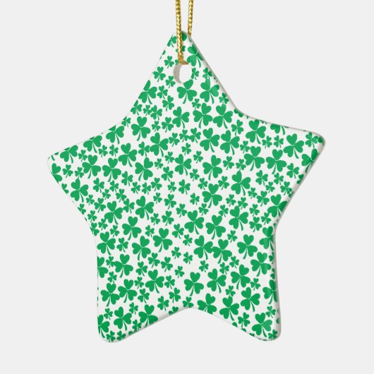 Ornement Étoile En Céramique Shamrocks multiples (Gauche)
