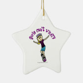 Ornement Étoile En Céramique Skateboardeur léger (Droite)