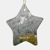 Ornement Étoile En Céramique Snowy Scene à Whistler, C.-B. (Gauche)