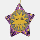 Ornement Étoile En Céramique Soleil souriant (Gauche)