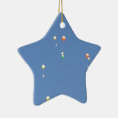 Ornement Étoile En Céramique Souhaitez des ballons dans le ciel bleu (Droite)