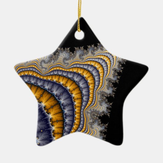 Ornement Étoile En Céramique Spine_fractal (Devant)