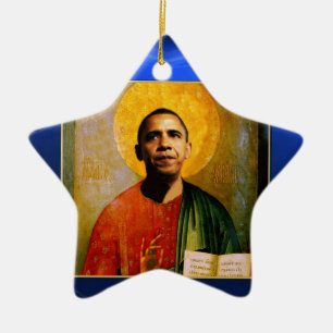 Ornement Étoile En Céramique Star du saphir bleu de SANTOBAMA