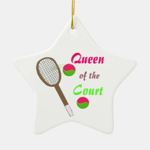 Ornement Étoile En Céramique Tennis - Queen of the Court