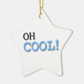Ornement Étoile En Céramique Texte Cool (Gauche)