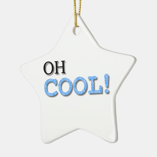Ornement Étoile En Céramique Texte Cool (Gauche)