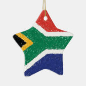 Ornement Étoile En Céramique Thème de drapeau de l'Afrique du Sud (Droite)