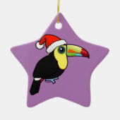 Ornement Étoile En Céramique toucan Quille-affiché Père Noël (Devant)