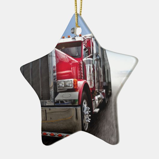 Ornement Étoile En Céramique Tous les Trucker américains (Gauche)