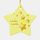 Ornement Étoile En Céramique Twinkle, Twinkle Star Ornament Jaune (Dos)