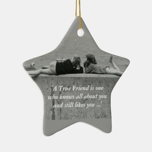 Ornement Étoile En Céramique Un vrai ami (Droite)