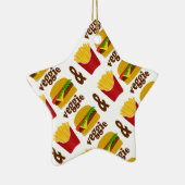 Ornement Étoile En Céramique Veggie Burger et Fries (Droite)