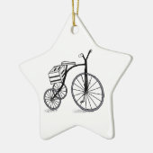Ornement Étoile En Céramique Vélo sur 3 roues (Gauche)