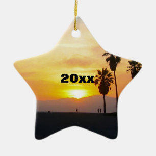 Ornement Étoile En Céramique Venice Beach California Sunset Souvenir
