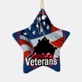 Ornement Étoile En Céramique Vétérans (Droite)