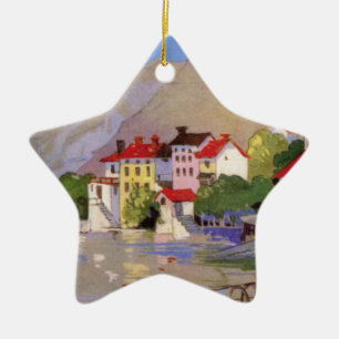 Ornement Étoile En Céramique Vintage Village balnéaire Italie Tourisme