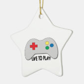 Ornement Étoile En Céramique Vivez pour jouer (Gauche)