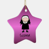 Ornement Étoile En Céramique Vocation religieuse de nonne de profession (Droite)