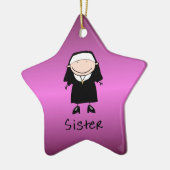 Ornement Étoile En Céramique Vocation religieuse de nonne de profession (Gauche)