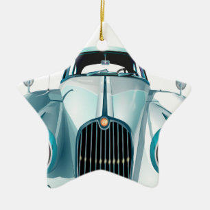 Ornement Étoile En Céramique voiture vintage de la vieille ville