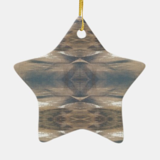 Ornement Étoile En Céramique Wildlife Leopard Wild Animal Pattern (Dos)