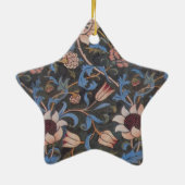Ornement Étoile En Céramique William Morris Evenlode Textile Floral Art (Dos)