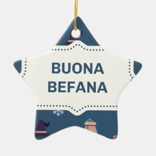 Ornement Étoile En Céramique xmas buona Befana