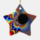 Ornement Étoile En Céramique YinYang BigBang Fractal Noël (Dos)