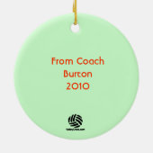 Ornement fait sur commande de boule de VolleyChick (Dos)