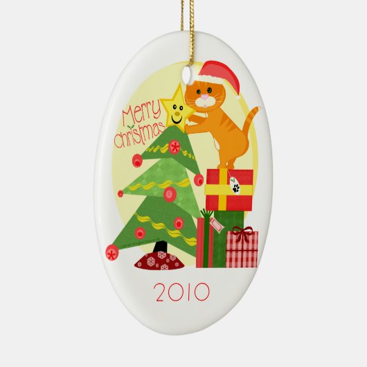 Ornement fait sur commande de chat de gingembre (Droite)