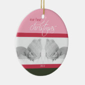 Ornement fait sur commande de ęr Noël de jumeaux (Droite)