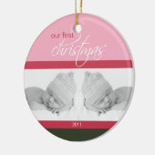 Ornement fait sur commande de ęr Noël de jumeaux (Gauche)