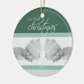 Ornement fait sur commande de ęr Noël de jumeaux (Gauche)